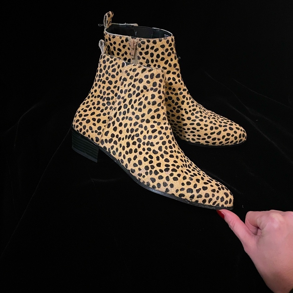 SOLD- Leopard booties